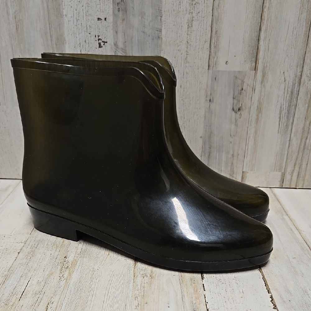 Women's Black Ankle Rain Boots